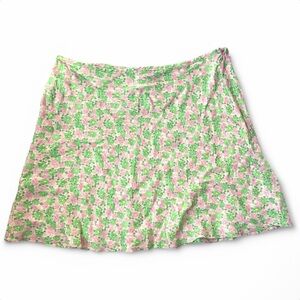 Zara Green/Pink Floral Skirt M